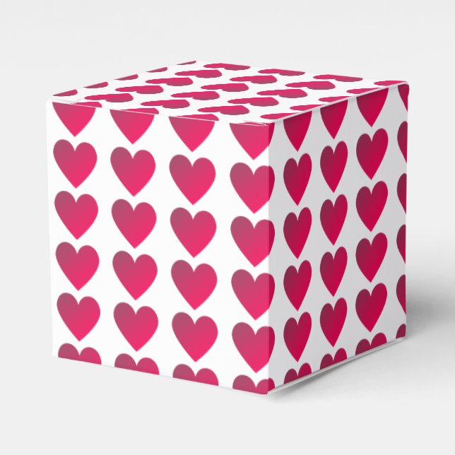 Classic Chic Cute Heart Pattern Favour Box (Front Side)