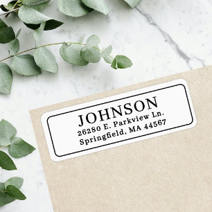 Classic Chic Return Address Label