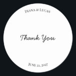 Classic Chic Wedding Favour Sticker<br><div class="desc">Classic and elegant wedding favour stickers.</div>