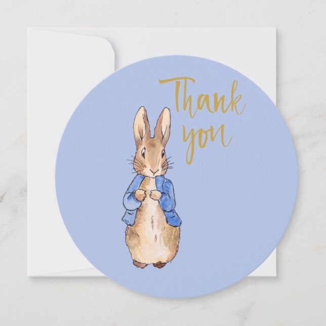 Classic Children's Book Bunny Thank You Card (Front)