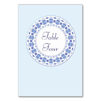 Classic China Blue Table Name / Number Cards