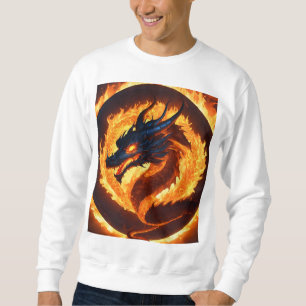 "Classic Chinese Dragon Print T-Shirt - Unisex Fas Sweatshirt