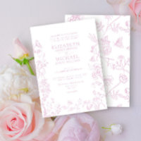Classic Chinoiserie Dusty Rose Floral Wedding