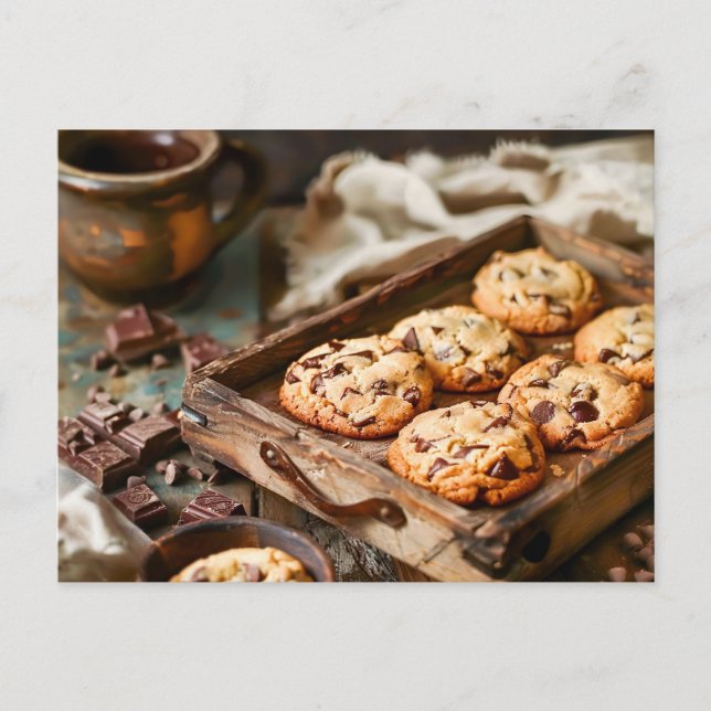 Classic Chocolate Chip Cookies Holiday Postcard (Front)