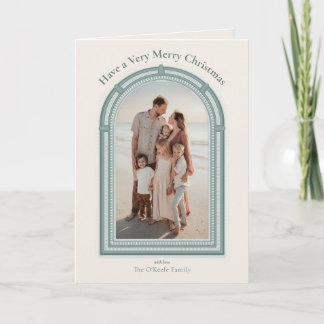 Classic Christmas Arched Holiday Photo Card