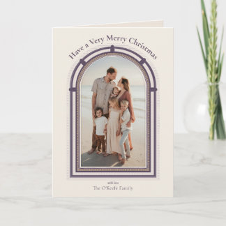 Classic Christmas Arched Holiday Photo Card