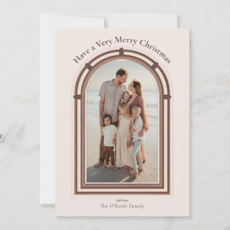 Classic Christmas Arched Holiday Photo Card