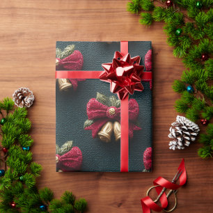 Classic Christmas Bell Wrapping Paper Elegant Ho