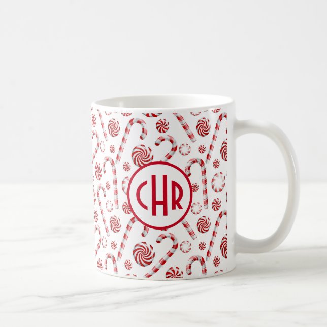 Classic Christmas Candy Cane Coffee Mug (Right)