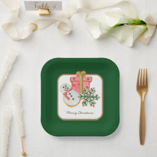 Classic Christmas Cookies Customisable Paper Plate