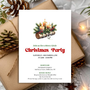 Classic Christmas Decoration Holly Berries Invite