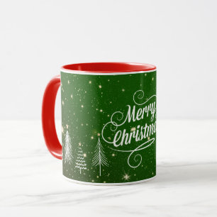 Classic Christmas Design, red and green, Mug