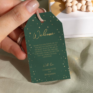 Classic Christmas Destination Wedding Welcome Gift Tags