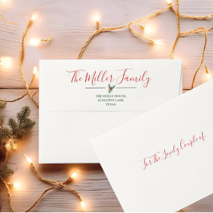 Classic Christmas Elegance Envelope   Holiday Mail