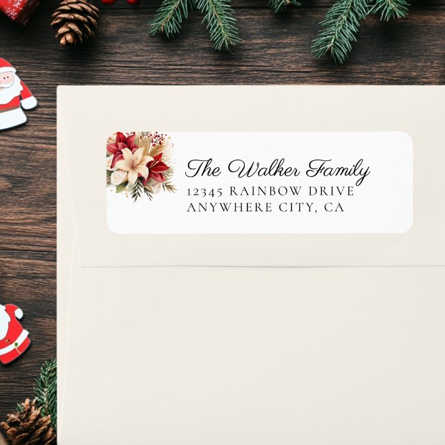 Classic,Christmas, Floral (Classic,Christmas, Floral, Adress, Label.)