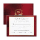 Classic Christmas Floral Crest Monogram Wedding