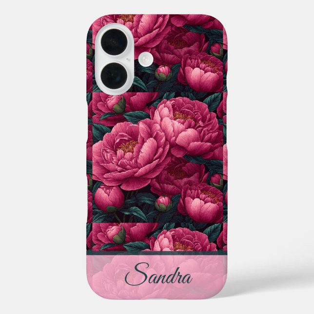 Classic Christmas Gift Peony Custom Case-Mate iPhone Case (Back)
