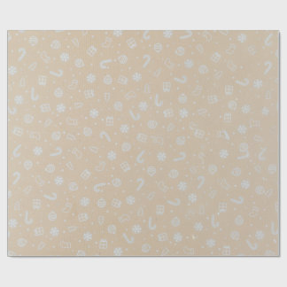 Classic Christmas Gift Wrap, Kraft Background Wrapping Paper