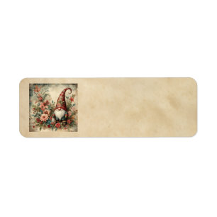 Classic Christmas Gnome Address Labels