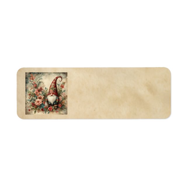 Classic Christmas Gnome Address Labels (Front)
