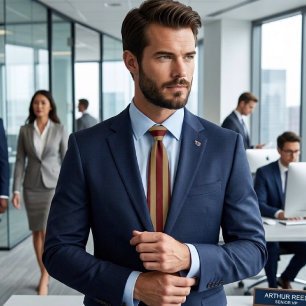Classic Christmas Gold And Red Stripes Tie