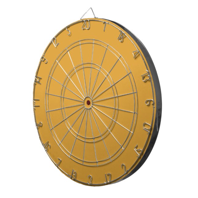 Classic Christmas Gold Fall Winter Solid Colour Dartboard (Front Right)