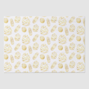 Classic Christmas Gold Pinecones Tissue Paper