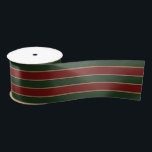 Classic Christmas Green And Red With Gold Trim Satin Ribbon<br><div class="desc">Gift Giving Package Satin Ribbon printed with a Classic Christmas Green And Red With Gold Trim graphic art design illustration by TheFabricSeal print on demand shop at Zazzle.com #ZazzleMade ©️Original. https://www.zazzle.com/store/thefabricseal These beautiful coloured tones are inspired by the extensive Winter Season colour palette and can be used and welcomed any...</div>