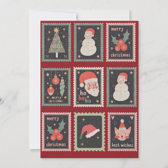 Classic Christmas Holiday Card (Front)