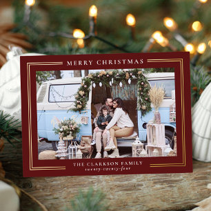 Classic Christmas Holiday Photo Card