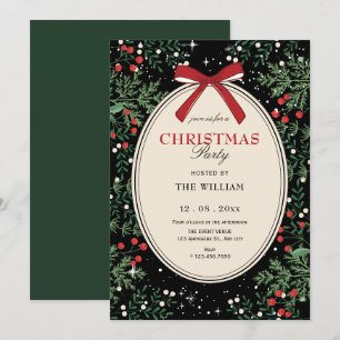 Classic christmas party invitation