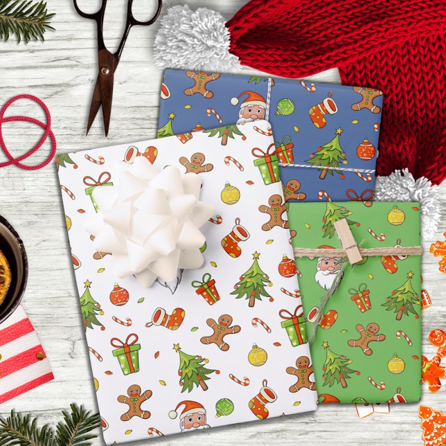 Classic Christmas Pattern Wrapping Paper Sheet (Creator Uploaded)