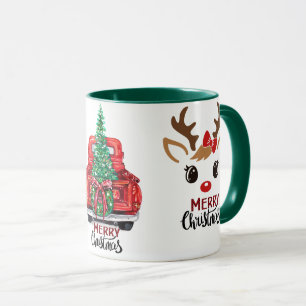 Classic Christmas Pickup Holiday Winter Design Mug