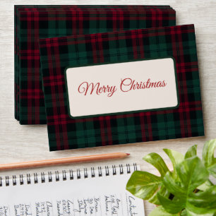 Classic Christmas Plaid Envelope