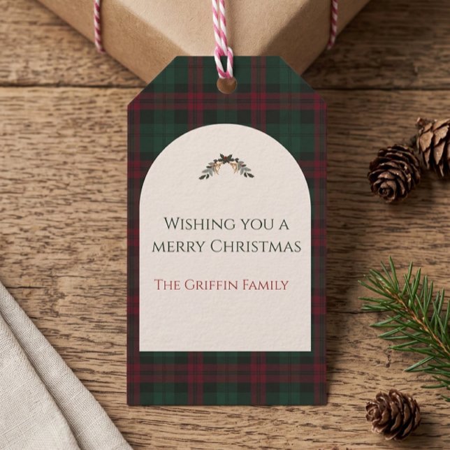 Classic Christmas Plaid Gift Tag (Classic Christmas Plaid Gift Tag)