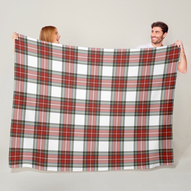 Classic Christmas Plaid Pattern Fleece Blanket (In Situ)