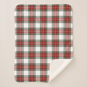 Classic Christmas Plaid Pattern Sherpa Blanket