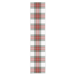 Classic Christmas Plaid Pattern Short Table Runner