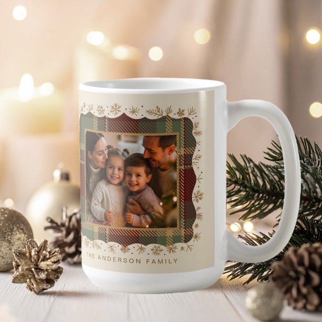 Classic Christmas Plaid Photo Template ID1141A Coffee Mug (Creator Uploaded)
