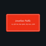 Classic Christmas Red White Hand Script Template Label<br><div class="desc">Classic Christmas Red White Hand Script Template Address Label.</div>