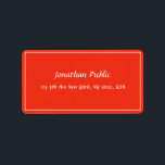 Classic Christmas Red White Hand Script Template Label<br><div class="desc">Classic Christmas Red White Hand Script Template Address Label.</div>