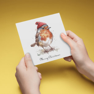 Classic Christmas Robin, custom  Invitation