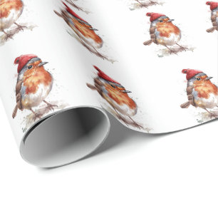 Classic Christmas Robin, custom Wrapping Paper