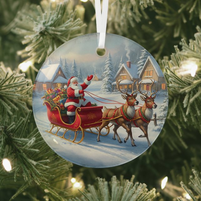 Classic Christmas Round Ornament (Insitu)
