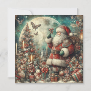 Classic Christmas Santa Greeting Card
