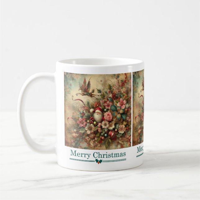 Classic Christmas Santa Mug (Left)