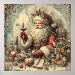 Classic Christmas Santa Poster