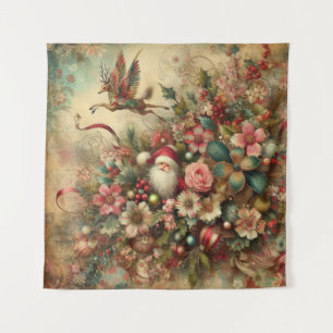 Classic Christmas Santa Tapestry