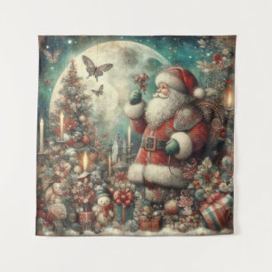 Classic Christmas Santa Tapestry