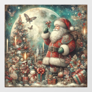Classic Christmas Santa Window Cling